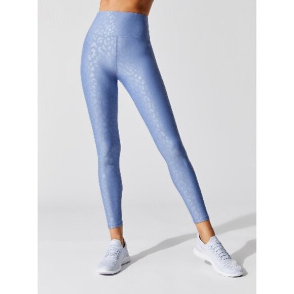 💕CARBON38💕 Leopard Takara Shine Legging ~ Blue - Picture 5 of 14